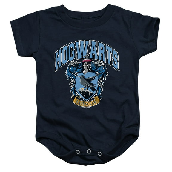 Harry Potter Hogwarts Ravenclaw Unisex Infant Snap Suit for Baby, Navy, Medium