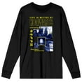 thumbnail image 1 of Harry Potter Hogwarts School Men's Long Sleeve Black Graphic Tee - L, 1 of 1