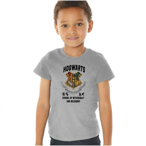 Harry Potter Hogwarts School Of Witchcraft Kids T Shirt (2) for Youth Toddler Boys and Girls, Athletic Heather