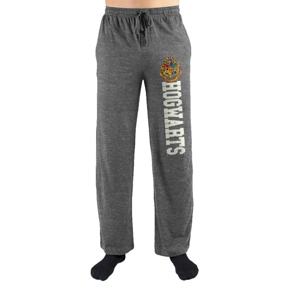 Harry Potter Hogwarts School of Witchcraft and Wizardry Crest Print Men's Sleepwear Sleep Pajama Pants-Medium