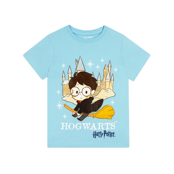 Harry Potter Hogwarts T-Shirt Blue Size 6-14