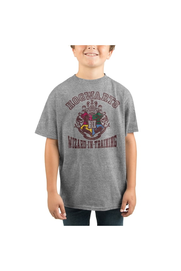 Harry Potter Hogwarts Wizard In Training Graphic Tee Boys T-shirt-Medium