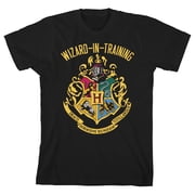 Harry Potter Hogwarts Wizard-in-Training Boy's Black T-shirt-M