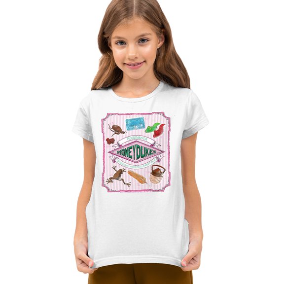 Harry Potter Honeydukes Hogsmeade Label Kids T Shirt (X-Large) for Youth Toddler Boys and Girls, White