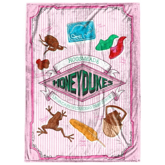 Harry Potter Honeydukes Pink 50x70 inch Silk Touch Throw, 100% Microfiber