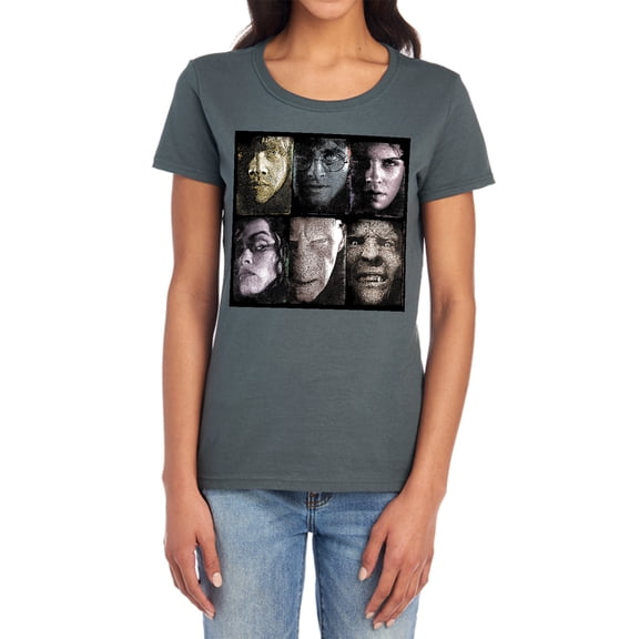 Harry Potter Horizontal Heads Women's T Shirt, Charcoal, Small