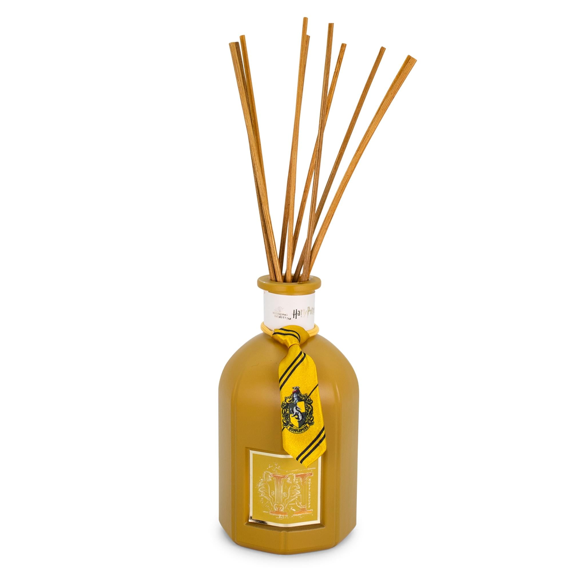 Yellow Glass Reed Diffuser with Lemon Scent Sticks