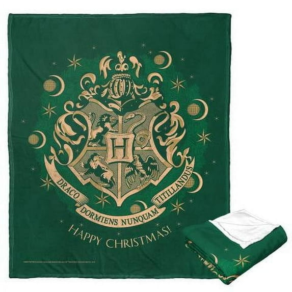 Harry Potter House Ornaments Warner Bros Kids Silk Touch Throw Blanket, 50 x 60 inches Black