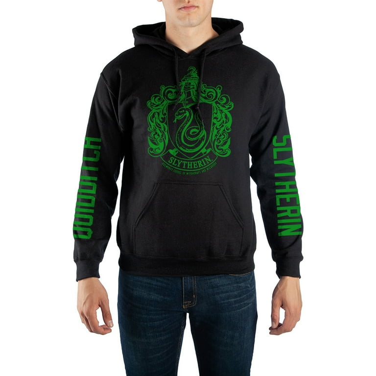 Harry Potter House Slytherin Coat of Arms Fleece Hoodie Sweatshirt