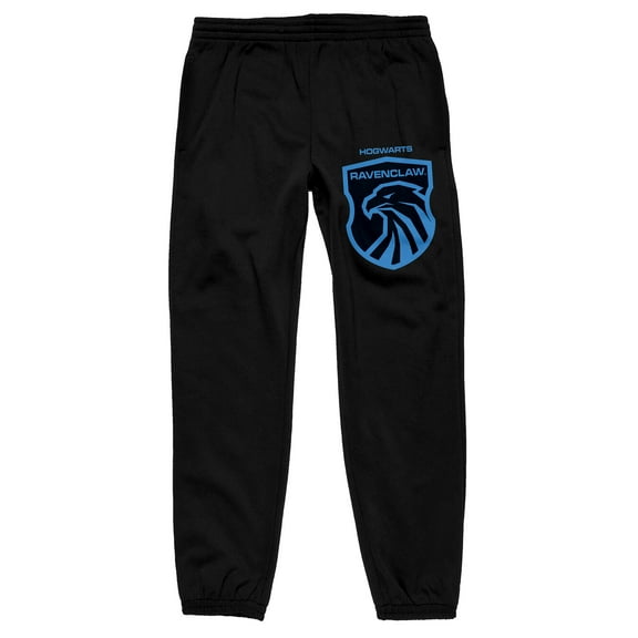 Harry Potter House of Ravenclaw Crest Men's Black Graphic Joggers-Small