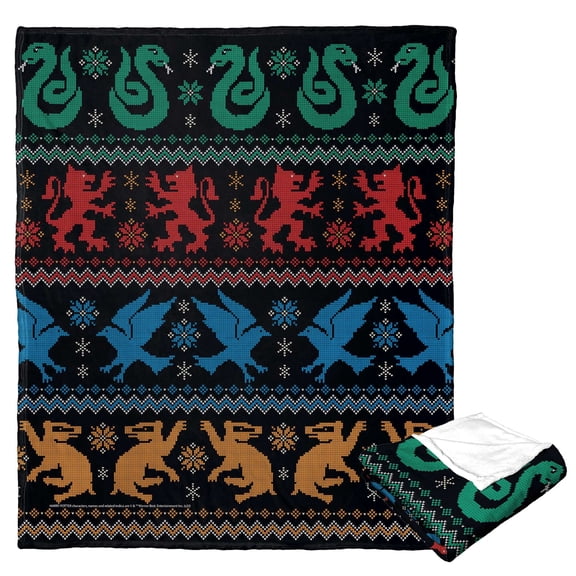 Harry Potter Houses Sweater Kids Silk Touch Throw Blanket
