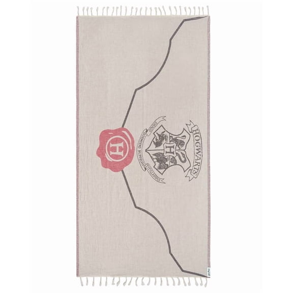 Sand Cloud x Harry Potter, Turkish Beach Towel - Sand Resistant - 100% Organic Turkish Cotton Yarn - Quick Dry Towel for Beach, Picnic Blanket or Throw - As Seen on Shark Tank - Howler Letter