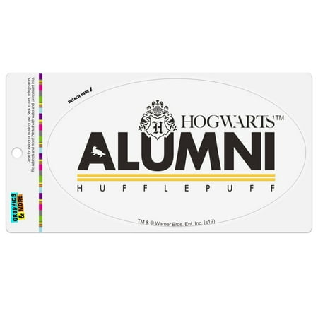 Harry Potter Hufflepuff Alumni Automotive Car Refrigerator Locker Vinyl Euro Oval Magnet