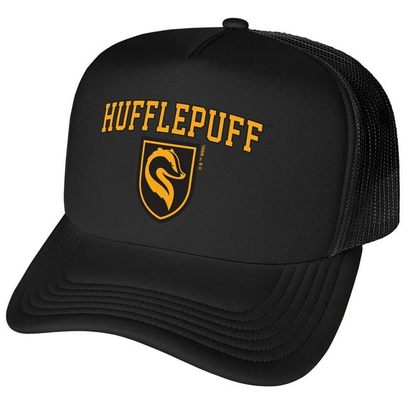 Harry Potter Hufflepuff Arch Foam Snapback Trucker Hat - Unisex for Men and Women