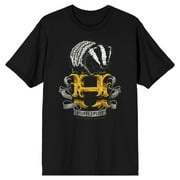 Harry Potter Hufflepuff Badger Men's Black T-shirt-4XL