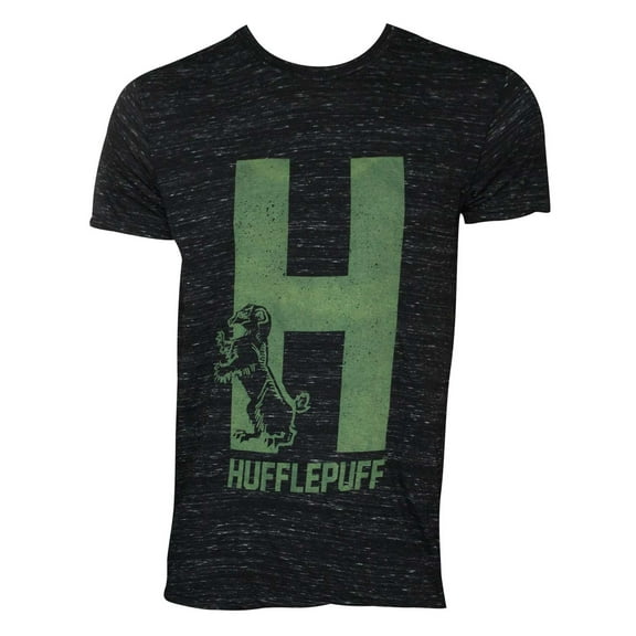 Harry Potter Hufflepuff Black Space Dye Tee Shirt
