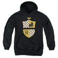 thumbnail image 1 of Harry Potter Hufflepuff Checkered Shield Crest Kids Pull-Over Hoodie (Medium) for Youth Boys and Girls, Black, 1 of 5