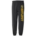 thumbnail image 1 of Harry Potter Hufflepuff Collegiate Unisex Jogger Sweatpants with Pockets for Men and Women, Charcoal, Small, 1 of 1