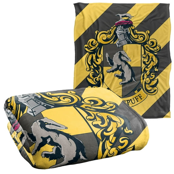 Harry Potter Hufflepuff Crest 4 Officially Licensed Silky Touch Super Soft Throw Blanket 50' x 60'