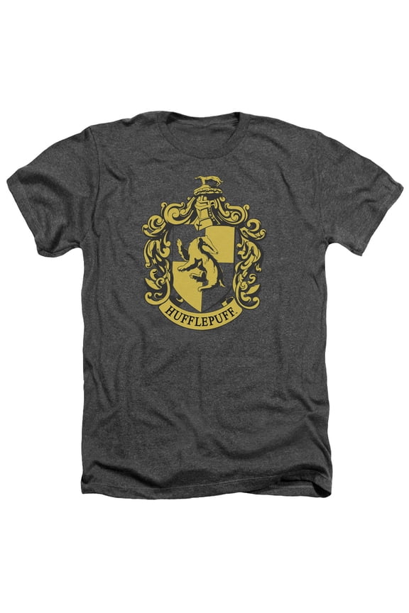 - Hufflepuff Crest - Heather Short Sleeve Shirt - Medium