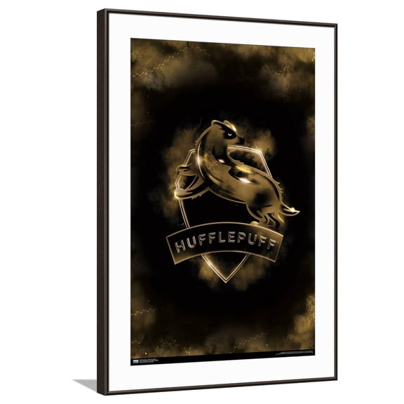 Harry Potter - Hufflepuff Crest Magic Canvas Wall Poster, 22.375" x 34"