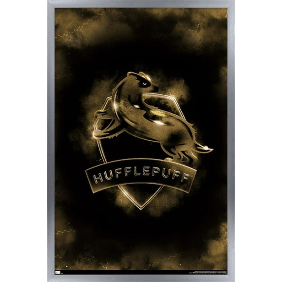 Harry Potter - Hufflepuff Crest Magic Wall Poster, 14.725" x 22.375", Framed