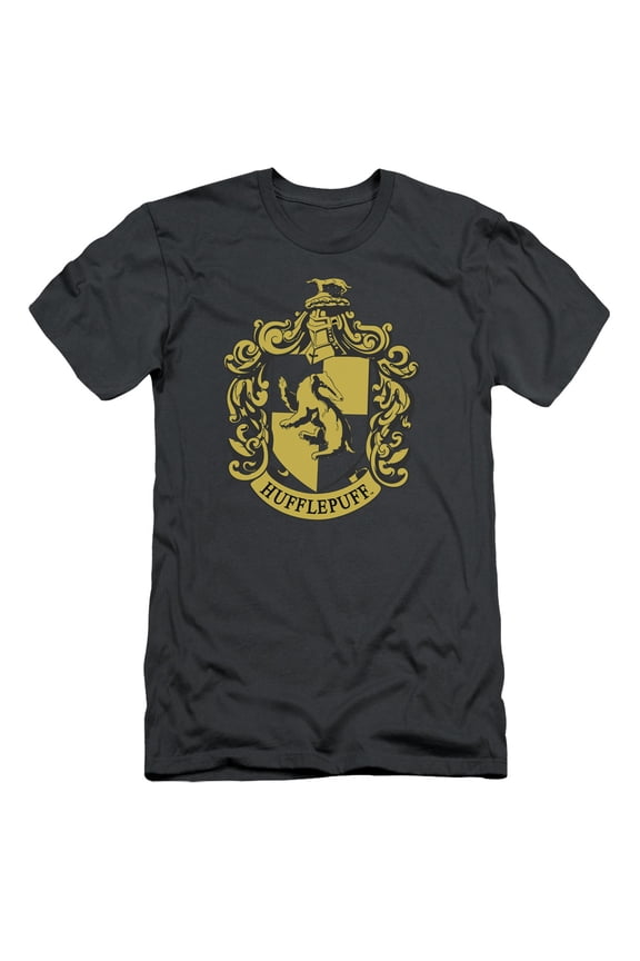 Harry Potter - Hufflepuff Crest - Premium Slim Fit Short Sleeve Shirt - X-Large