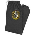 thumbnail image 1 of Harry Potter Hufflepuff Crest Unisex Jogger Sweatpants for Men and Women, Charcoal Heather, Large, 1 of 1