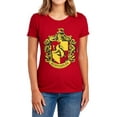 thumbnail image 1 of Harry Potter Hufflepuff Crest Women's T Shirt, Red, Large, 1 of 6