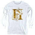 thumbnail image 1 of Harry Potter Hufflepuff H Logo Kids Long Sleeve T Shirt (Large) for Youth Boys and Girls, White, 1 of 4