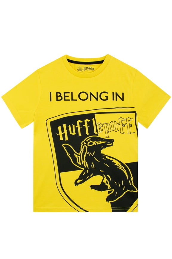 Hufflepuff Kids Short Sleeve T-shirt Sizes 6-14