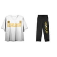 thumbnail image 1 of Harry Potter Hufflepuff Ladies Sleep Set and Short Sleeve Tee and Jogger Pants-XS, 1 of 7