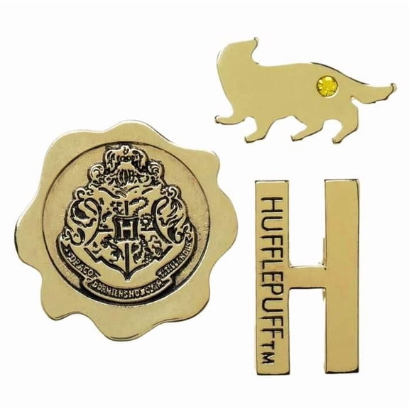 Harry Potter Hufflepuff Lapel Set of 3 Metal Pins