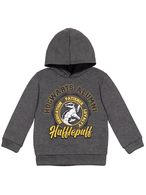 Harry Potter Hufflepuff Little Boys Fleece Pullover Hoodie Little Kid to Big