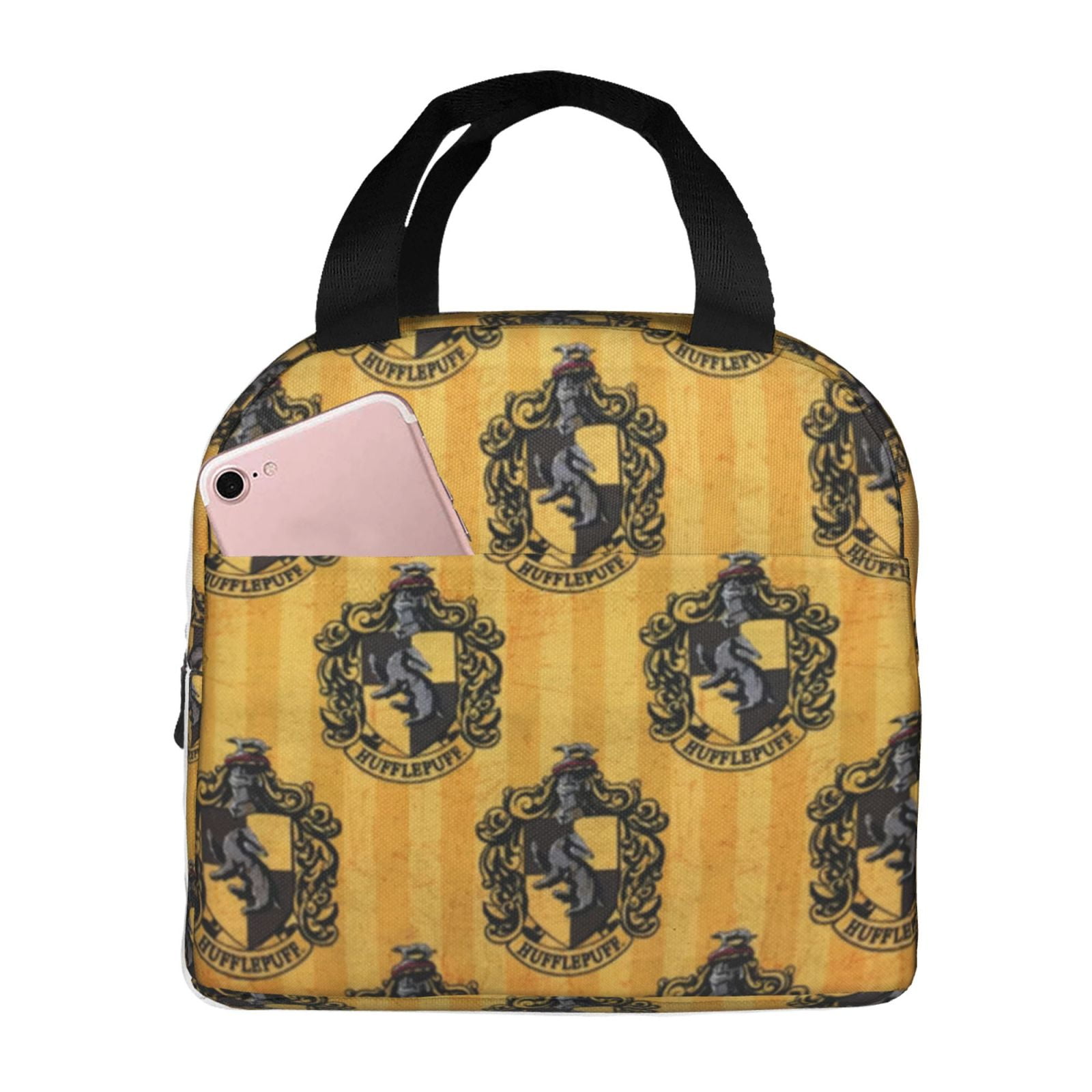 Harry Potter Hufflepuff Lunch Bags Lunchbox Portable Tote Bag Insulated