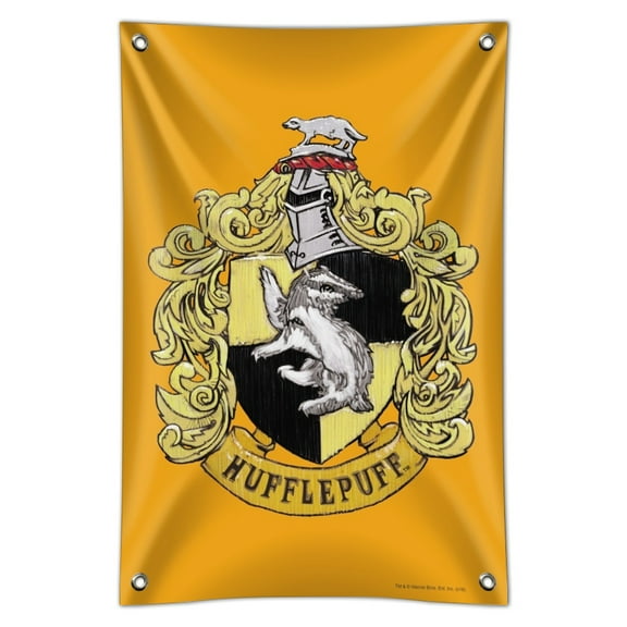 Harry Potter Hufflepuff Painted Crest Home Business Office Sign