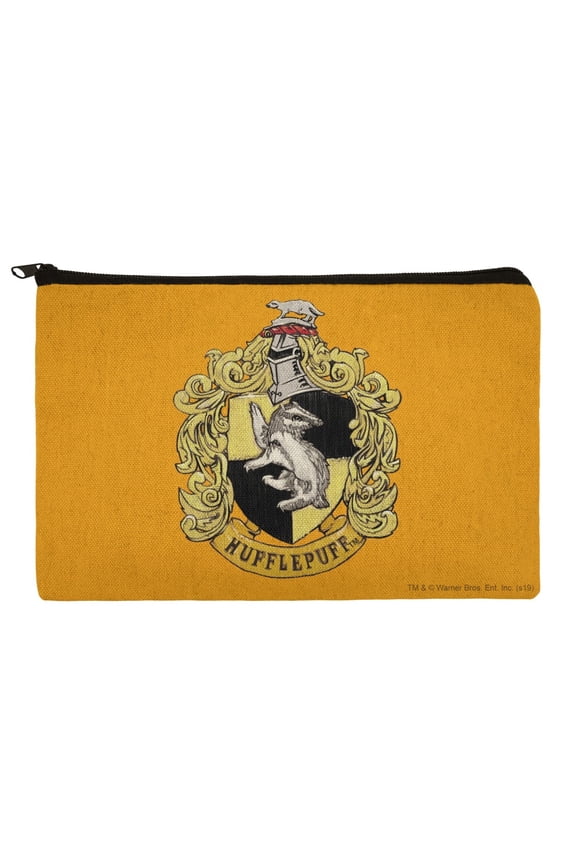 Harry Potter Hufflepuff Painted Crest Makeup Cosmetic Bag Organizer Pouch