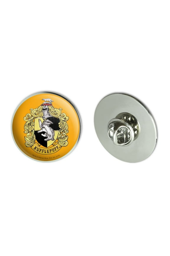 Harry Potter Hufflepuff Painted Crest Metal 1.1" Tie Tack Hat Lapel Pin Pinback