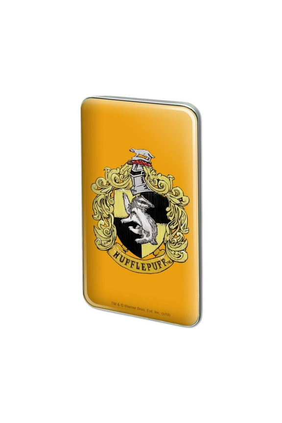 Harry Potter Hufflepuff Painted Crest Metal Rectangle Lapel Hat Pin Tie Tack Pinback