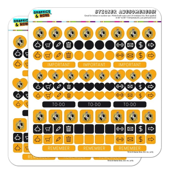 Harry Potter Hufflepuff Painted Crest Planner Calendar Scrapbooking Crafting Sticker Set