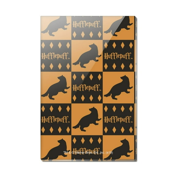 Harry Potter Hufflepuff Pattern Rectangle Acrylic Fridge Refrigerator Magnet