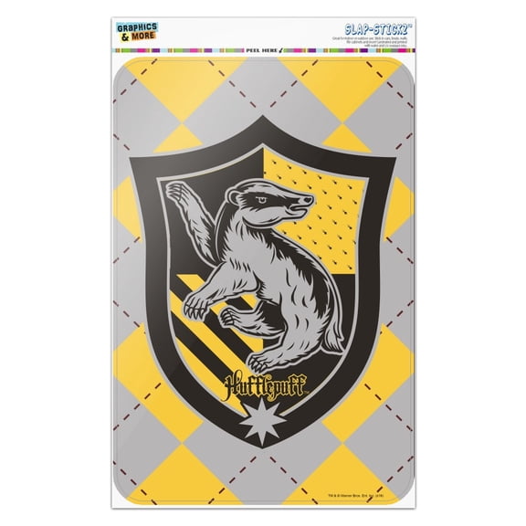 Harry Potter Hufflepuff Plaid Sigil Home Business Office Sign