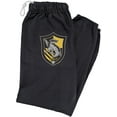 thumbnail image 1 of Harry Potter Hufflepuff Plaid Sigil Unisex Jogger Sweatpants for Men and Women, Black, 2X-Large, 1 of 1