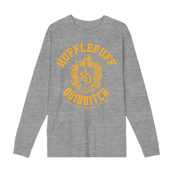 Harry Potter Hufflepuff Quidditch Crest Long Sleeve Unisex Adult Tee
-XXL