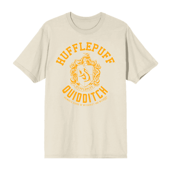 Harry Potter Hufflepuff Quidditch Crest Men's Short Sleeve Tee
-Medium