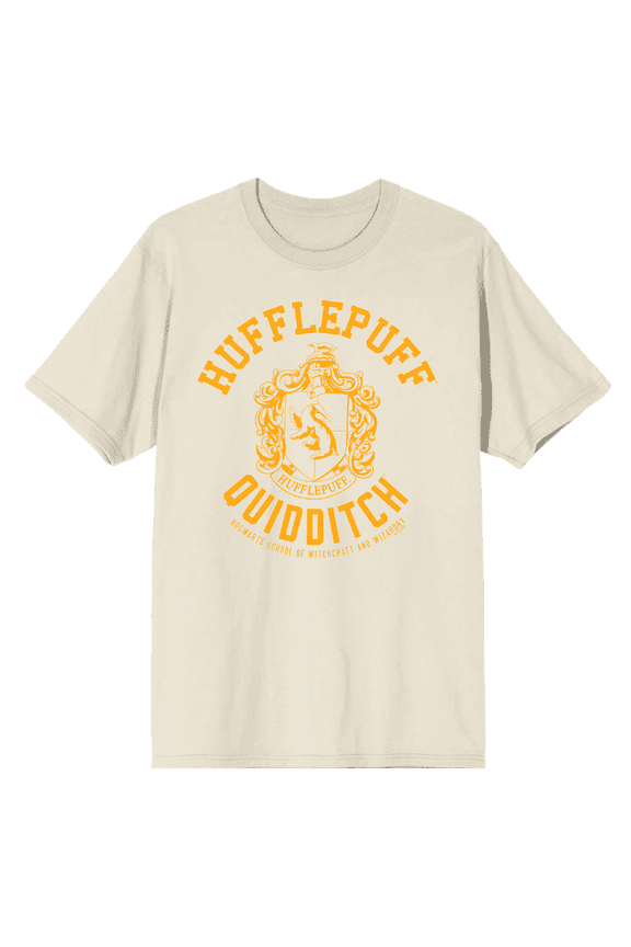 Harry Potter Hufflepuff Quidditch Crest Men's Short Sleeve Tee
-XXL