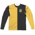 thumbnail image 1 of Harry Potter Hufflepuff Split Uniform 100% Polyester Adult Long Sleeve Costume T Shirt for Men & Women, X-Large, 1 of 2
