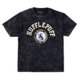 thumbnail image 1 of Harry Potter Hufflepuff Varsity Men's Black Vintage Mineral Wash Crew Neck Short Sleeve T-shirt-Large, 1 of 8