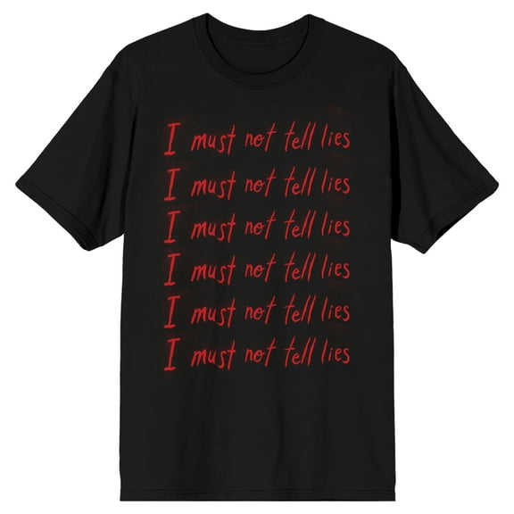 Harry Potter I Must Not Tell Lies Repeated Text Men's Black T-shirt-XL