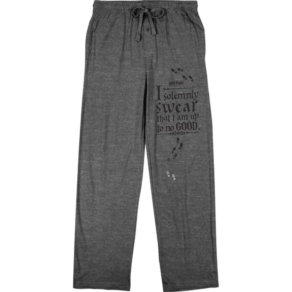 Harry Potter I Solemnly Swear Men's Graphite Heather Sleep Pajama Pants-Small